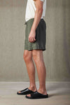 NN.07 Billie Linen Shorts Croc Green – productbeeld 4