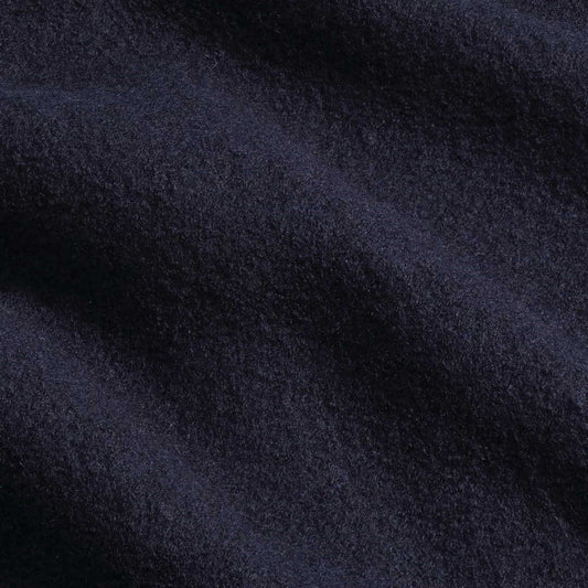NN.07 Boiled Bomber donkerblauwe jas, detail stofstructuur