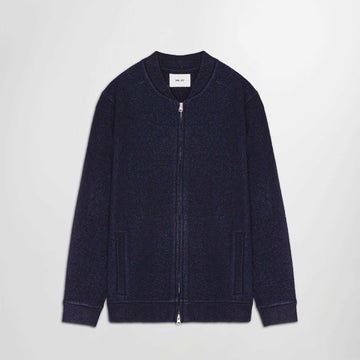 NN.07 Boiled Bomber donkerblauwe jas, productfoto vooraanzicht