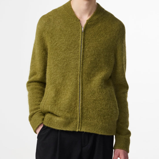 NN.07 Boris Alpaca Blend Bomber Firene – gedragen vooraanzicht