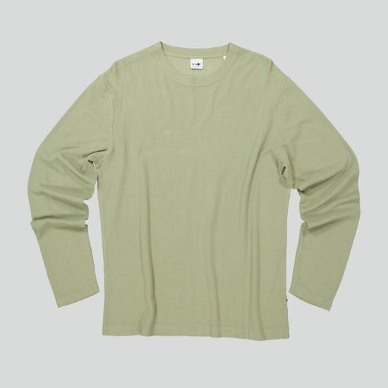 NN.07 Clive 3323 Waffle T-shirt Pale Green – vooraanzicht