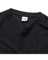 NN.07 Clive zwarte longsleeve, detail hals en wafelstructuur