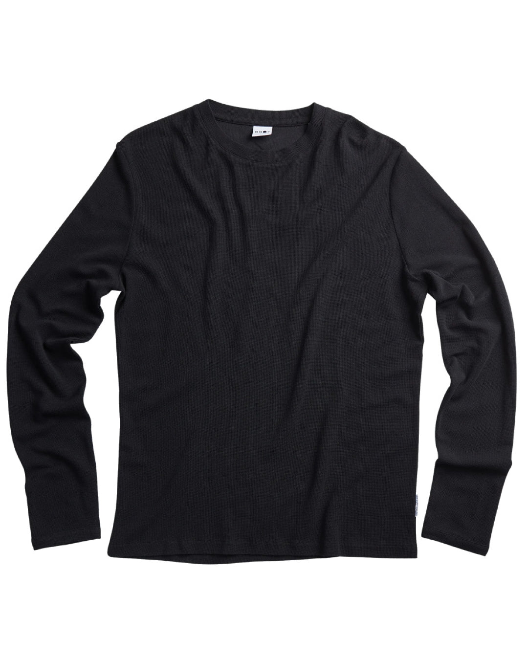 NN.07 Clive zwarte longsleeve, productfoto vooraanzicht