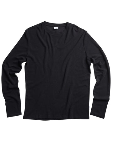 NN.07 Clive zwarte longsleeve, productfoto vooraanzicht