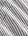 NN.07 Colby bruin gestreept hemd, detail strepen en logo