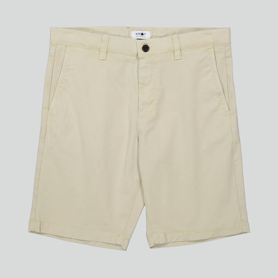 NN.07 Crown 1005 Cotton Stretch Shorts Creme – vooraanzicht