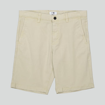 NN.07 Crown 1005 Cotton Stretch Shorts Creme – vooraanzicht