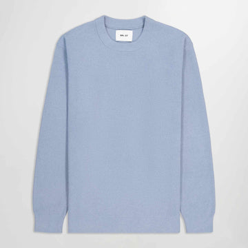 NN.07 Danny 6429 Lightweight Sweater Ashley Blue – vooraanzicht