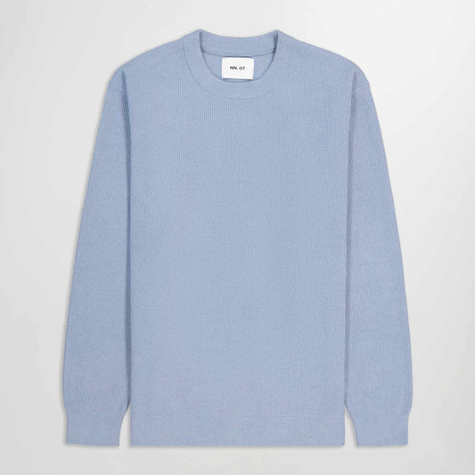 NN.07 Danny 6429 Lightweight Sweater Ashley Blue – vooraanzicht