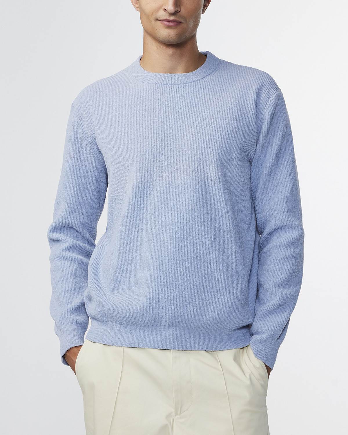 NN.07 Danny 6429 Lightweight Sweater Ashley Blue – productbeeld 5