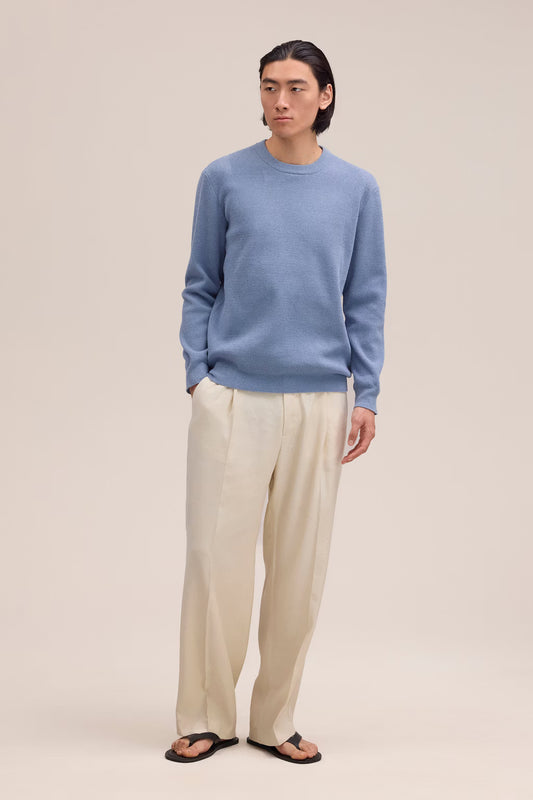 NN.07 Danny 6429 Sweater Lightweight Knit Stone Blue