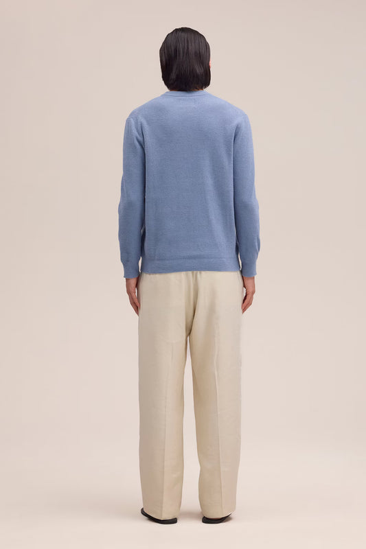 NN.07 Danny 6429 Sweater Lightweight Knit Stone Blue
