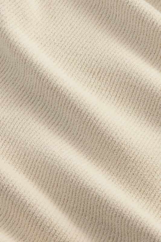 NN.07 Danny ivoorkleurige trui, detail breisel