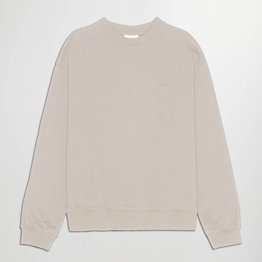 NN.07 David Brushed Cotton Sweater Ivory – vooraanzicht