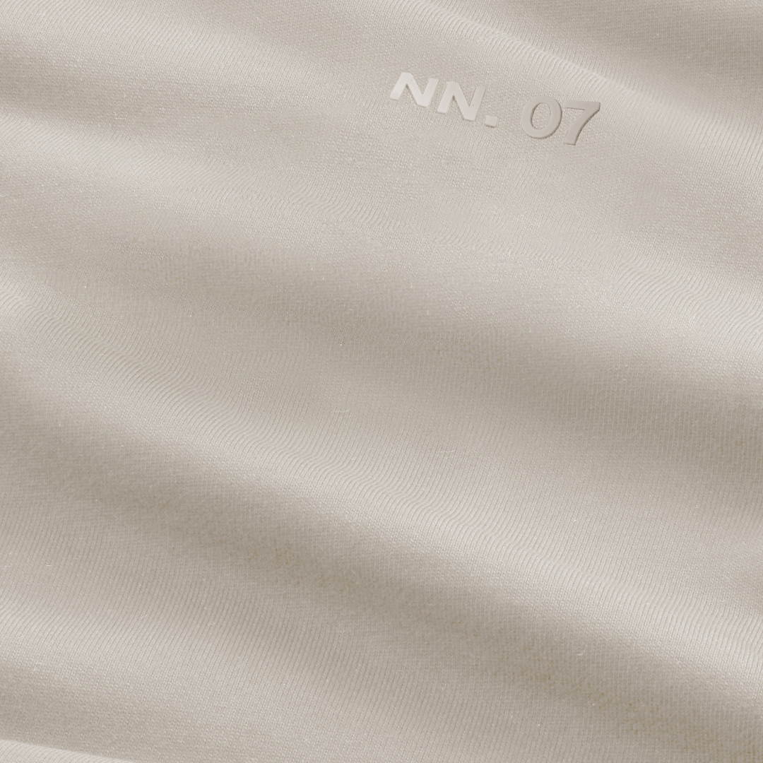 NN.07 David Brushed Cotton Sweater Ivory – productbeeld 2