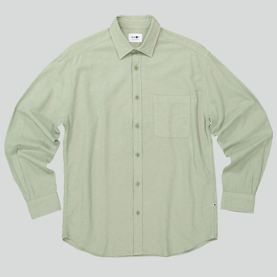 NN.07 Deon 5414 Regular Fit Cotton Shirt Pale Green – vooraanzicht
