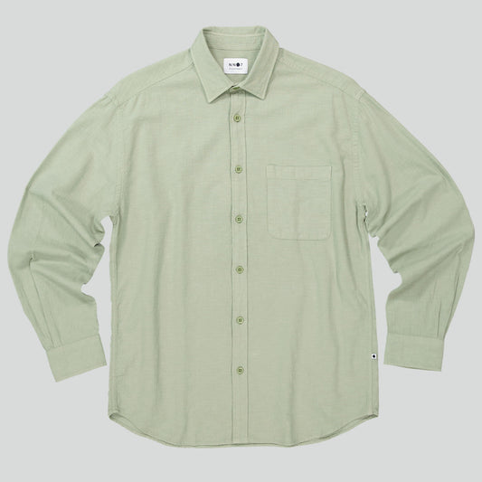 NN.07 Deon 5414 Regular Fit Cotton Shirt Pale Green – vooraanzicht