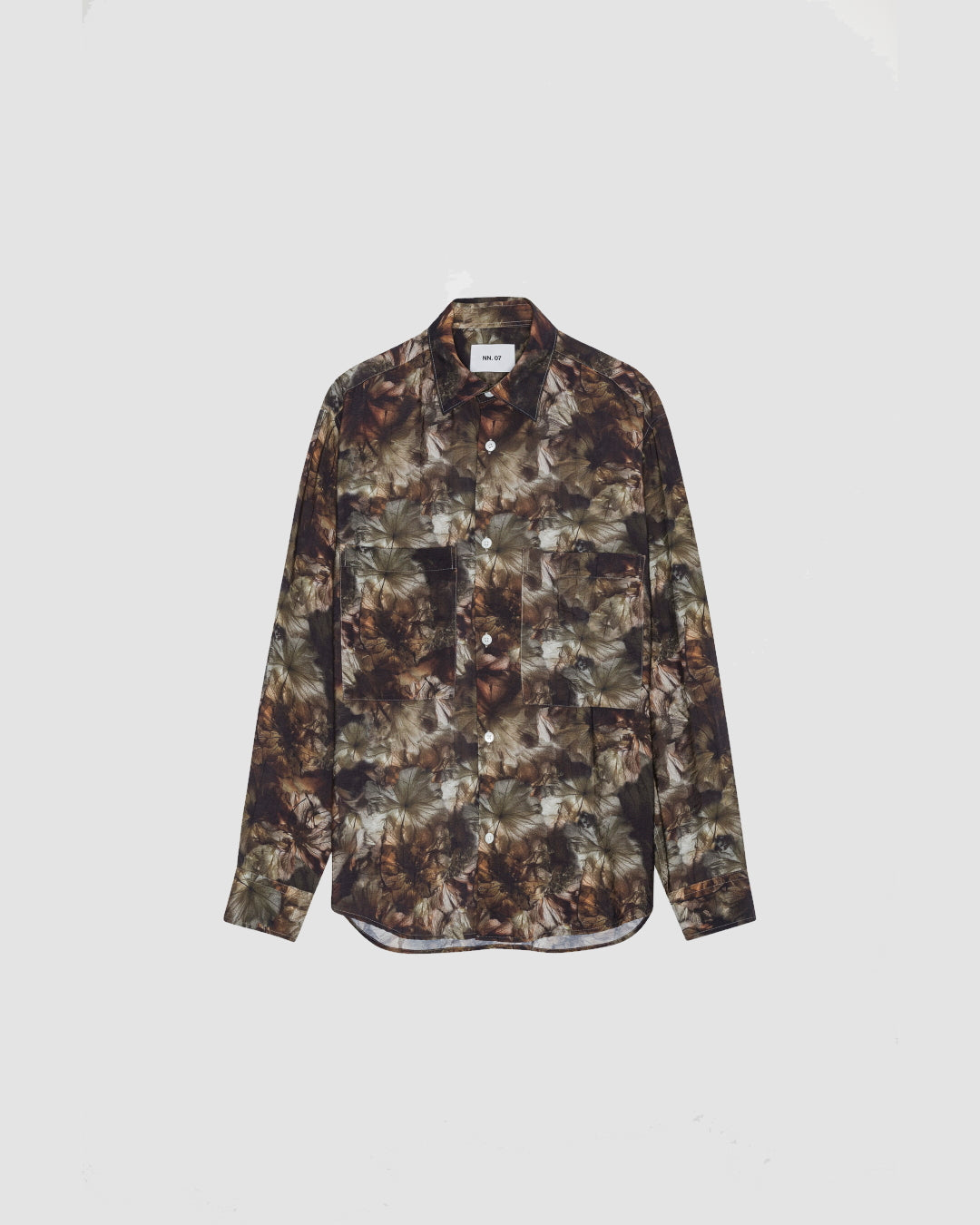 NN.07 Freddy 5971 Tencel Modal Twill Shirt Demitasse – productbeeld 1