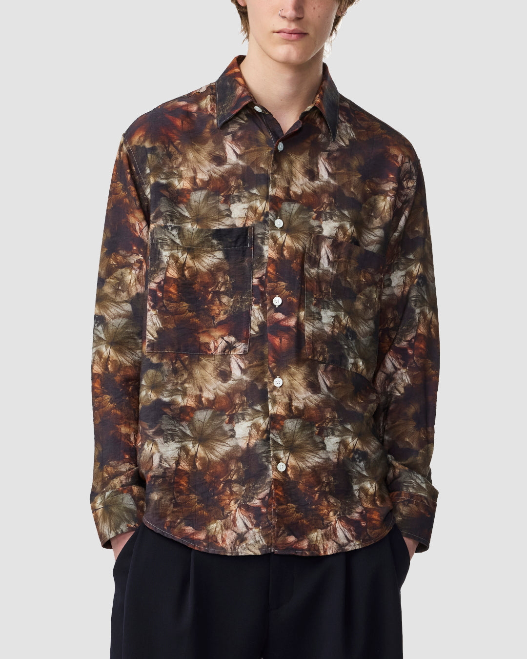 NN.07 Freddy 5971 Tencel Modal Twill Shirt Demitasse – productbeeld 2