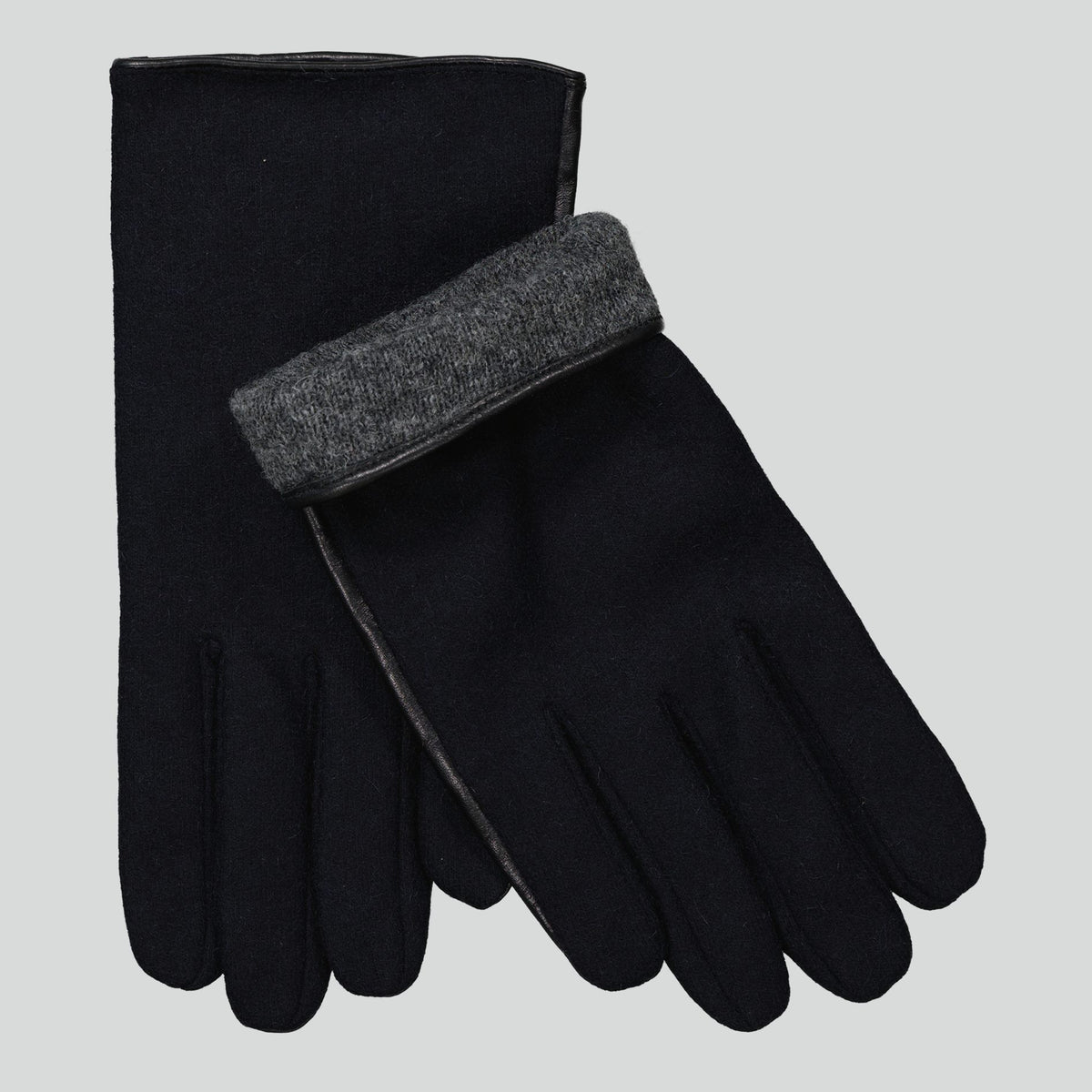 NN.07 Glove handschoenen in Navy, detail omgeslagen boord