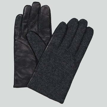 NN.07 Glove handschoenen in Navy, paar met leren zijde