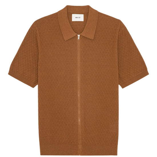 Cinnamon Gustav Knitted Cotton Polo