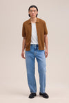 NN.07 Gustav 60016 Polo Full Zip Cotton Cinnamon