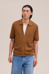 NN.07 Gustav 60016 Polo Full Zip Cotton Cinnamon