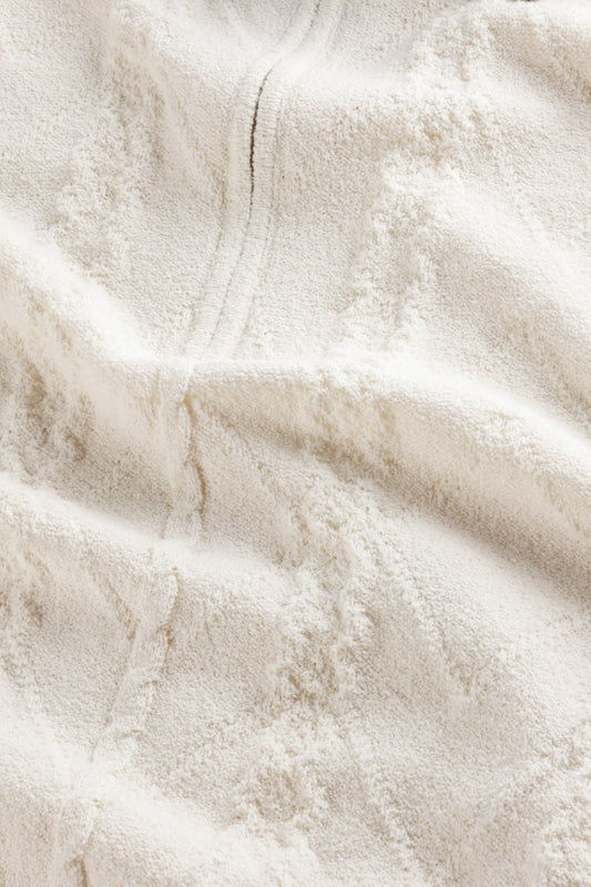 NN.07 Ivory Gustav Half Yarn Cable Polo – productbeeld 2