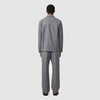 NN.07 Ivan grijs gestreept overshirt, gedragen achteraanzicht