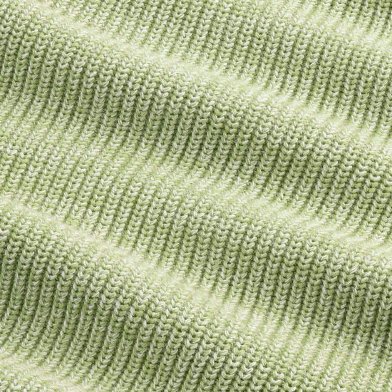 NN.07 Jacobo lichtgroene trui in Spring Fern, detail breisel