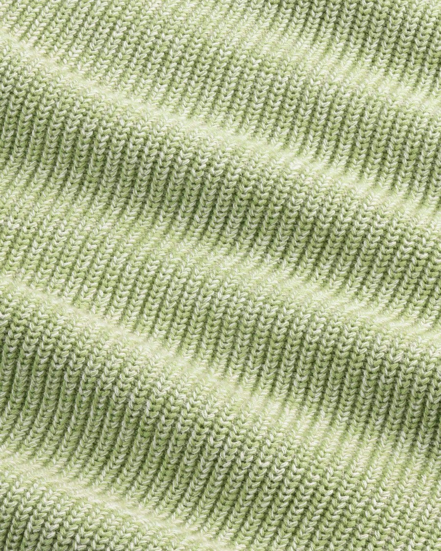 NN.07 Jacobo lichtgroene trui in Spring Fern, detail breisel