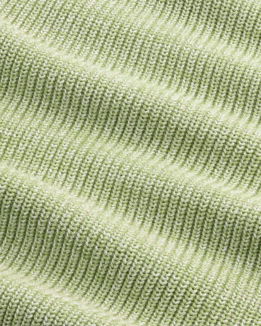 NN.07 Jacobo lichtgroene trui in Spring Fern, detail breisel