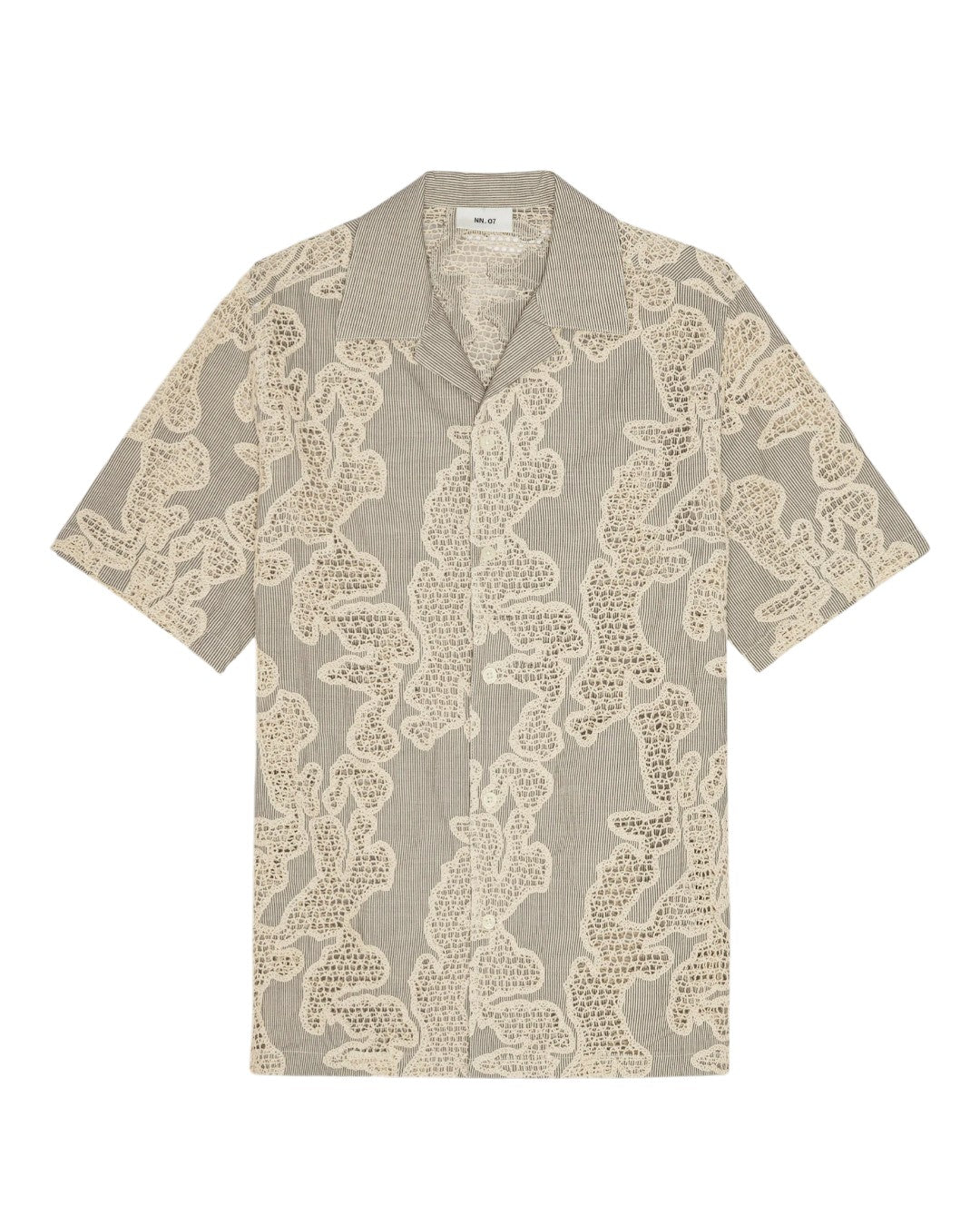 Deep Truffle Julio SS Embroidered Cotton Relaxed Fit Shirt