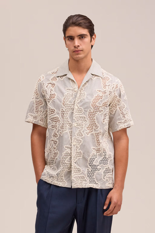 NN.07 Julio 50048 Shirt Embroidery Cotton Truffle