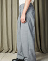 Light Grey Melange Kay Wool Blend Relaxed Fit Trousers