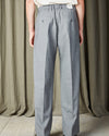Light Grey Melange Kay Wool Blend Relaxed Fit Trousers