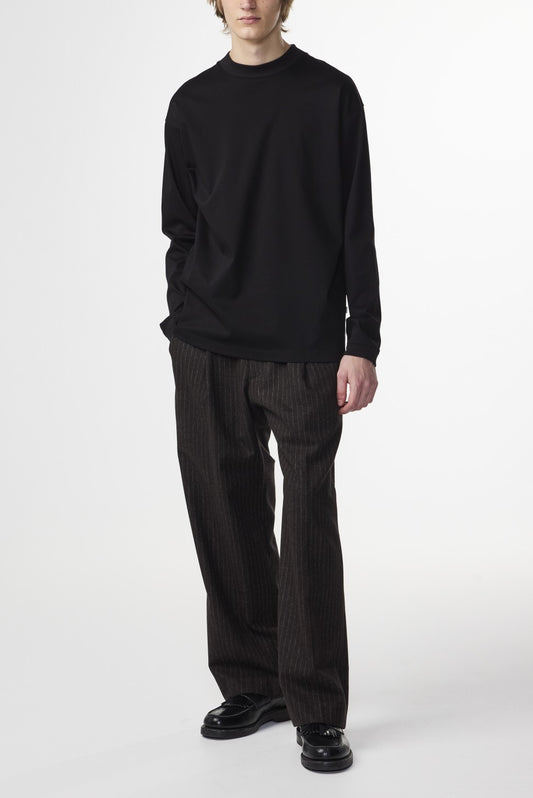 NN.07 Lionel LS 30041 Suvin Cotton longsleeve Black – productfoto 3