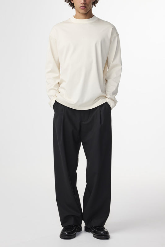 NN.07 Lionel LS 30041 Suvin Cotton longsleeve Ivory – productfoto 3