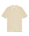 Ivory Nalo Knitted Cotton Button Down Polo
