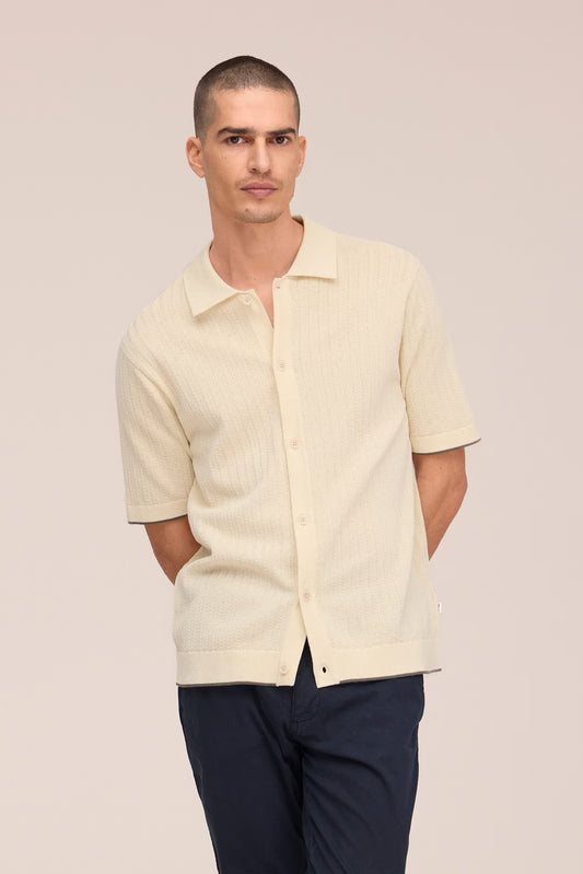 NN.07 Nalo 6561 Polo Knitted Cotton Ivory