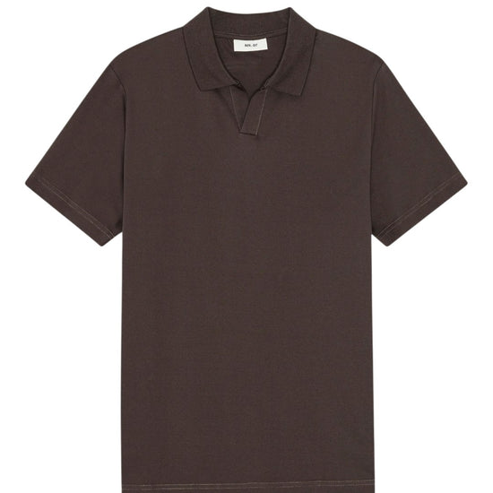 Deep Truffle Paul SS Organic Cotton Polo