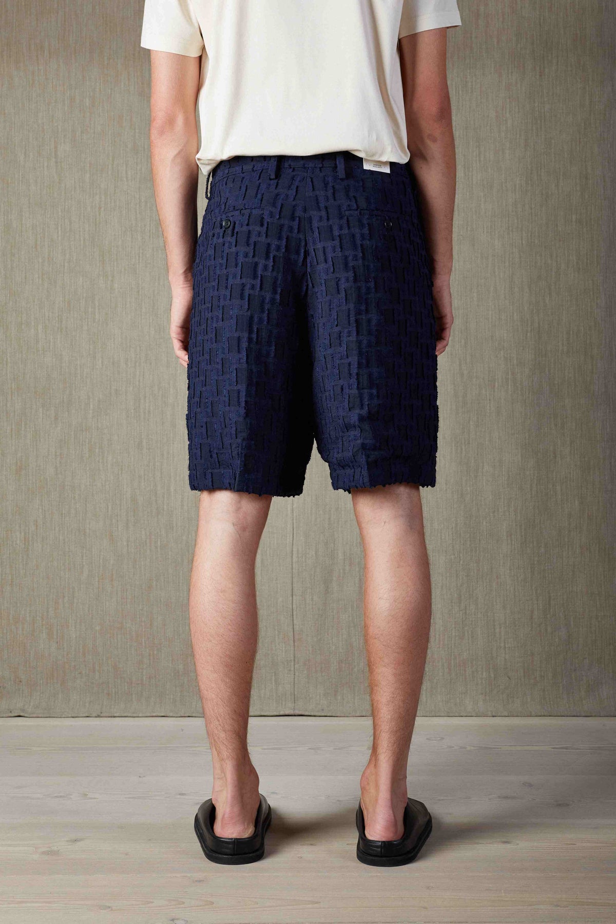 NN.07 Paw Loose Fit Lenzing Shorts Navy Blue – productbeeld 3