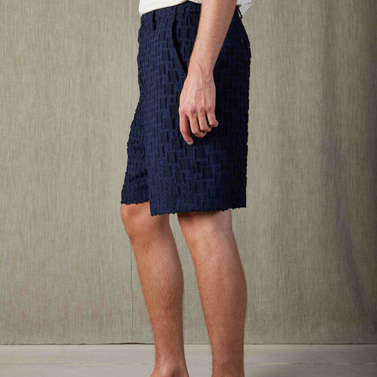 NN.07 Paw Loose Fit Lenzing Shorts Navy Blue – productbeeld 4