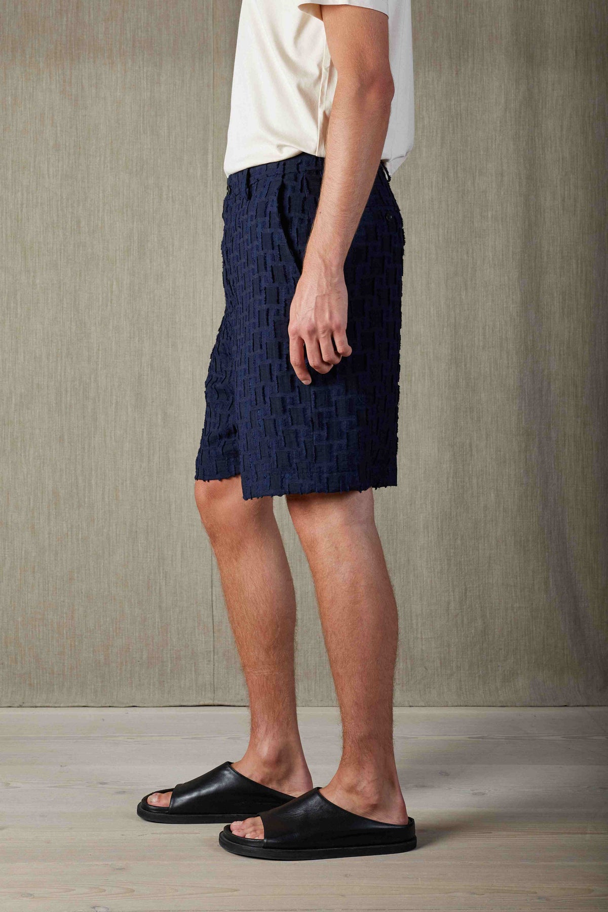 NN.07 Paw Loose Fit Lenzing Shorts Navy Blue – productbeeld 4
