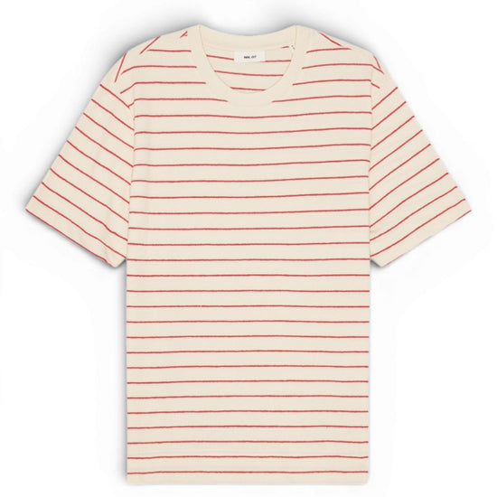 Chili Glow Pedro SS Yam Dyed Striped Crepe Jersey T-shirt