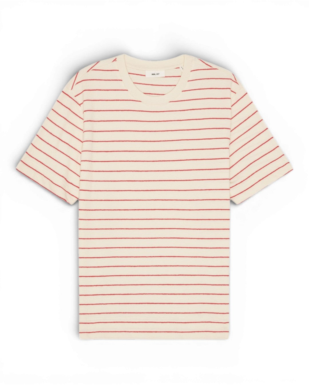 Chili Glow Pedro SS Yam Dyed Striped Crepe Jersey T-shirt