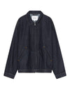 NN.07 Petrus Cotton Relaxed Fit Overshirt Raw Indigo - productfoto 1