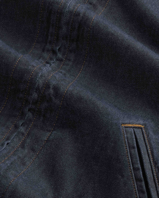 NN.07 Petrus Cotton Relaxed Fit Overshirt Raw Indigo - productfoto 2