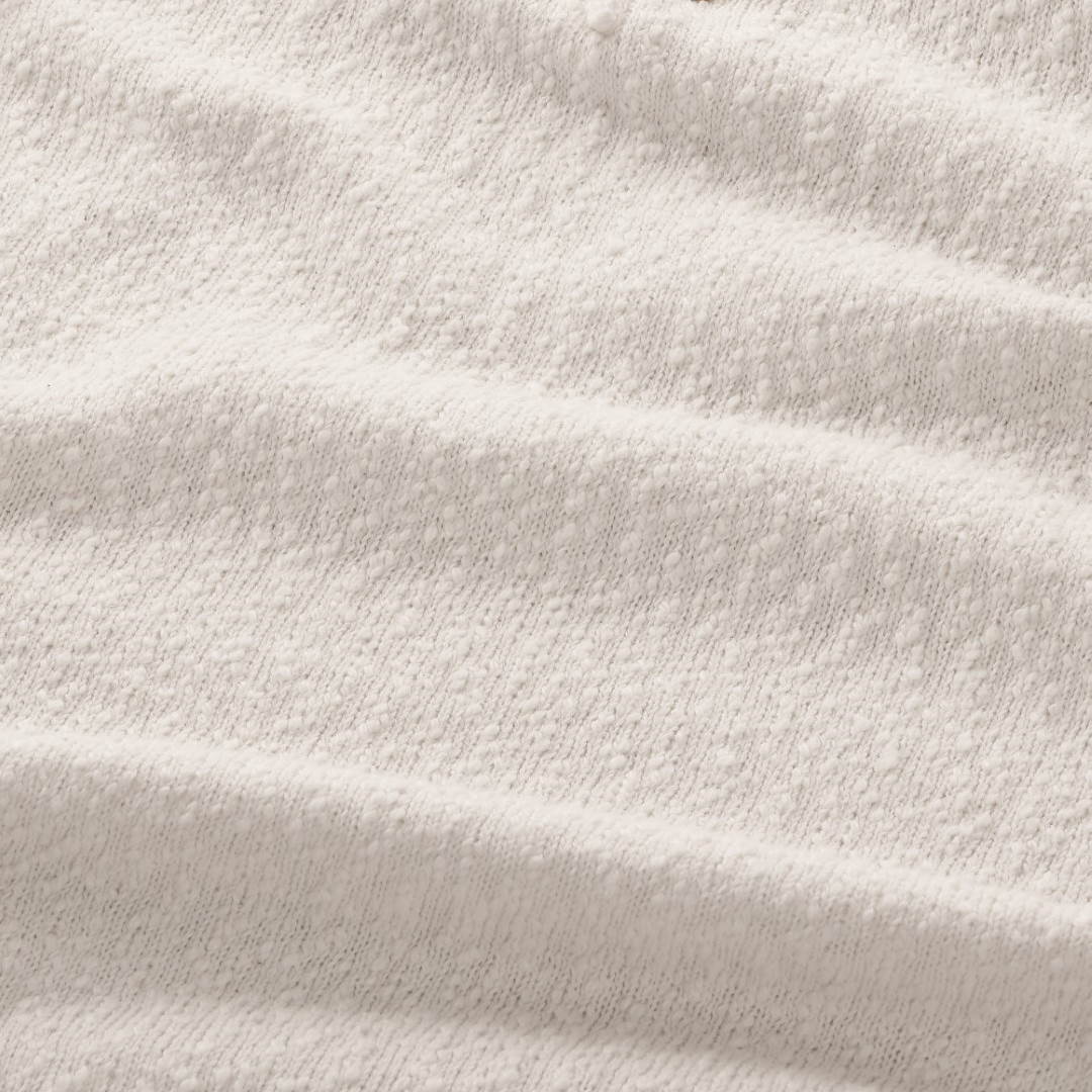NN.07 Randy Boucle Yarn Polo Ecru – productbeeld 2